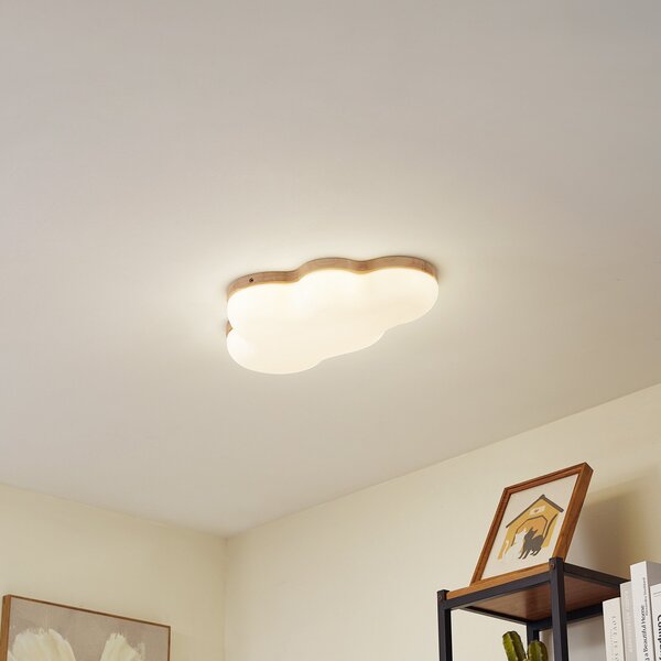 Stropní Lampa Lindby, Pilvi, Bílá, Obývací pokoj, Plast, Moderní