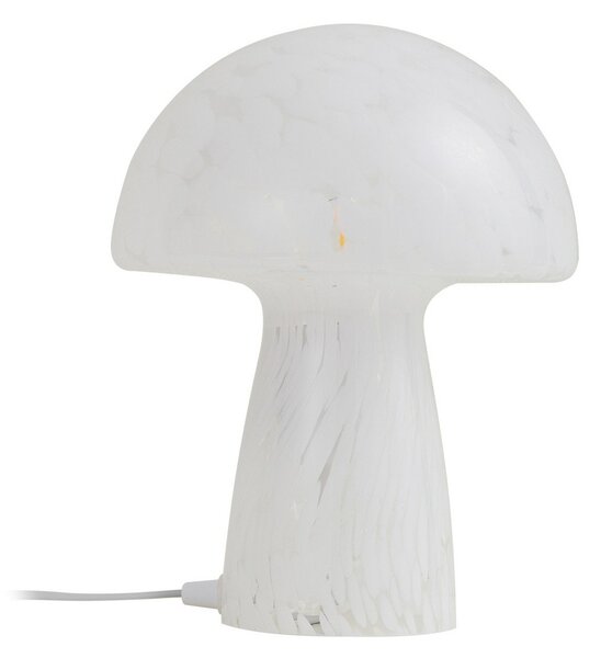 Stolní lampa Lindby, Hubi, Bílá, Obývací pokoj, Sklo, Moderní