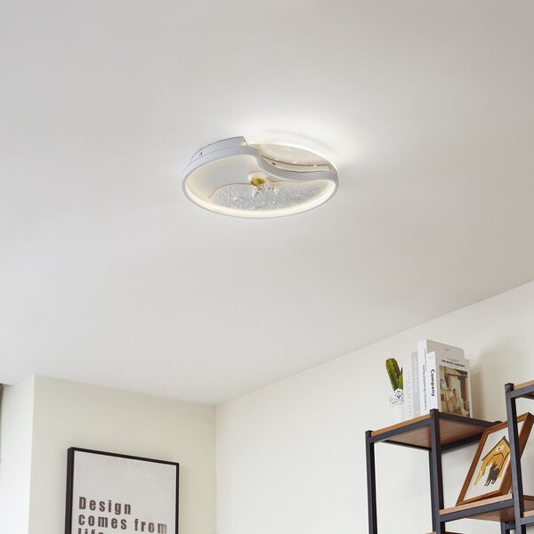 Stropní Lampa Lindby, Kosmo, Bílá, Obývací pokoj, Plast, Young lifestyle