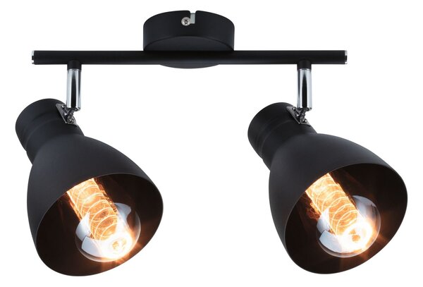 P 66760 Bodové svítidlo Davy 2-ramenné max. 2x20W černá bez zdroje světla industriální styl - PAULMANN