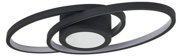 Stropní Lampa Lindby, Thalina, stmívatelné, Černá, Obývací pokoj, Kov, Moderní