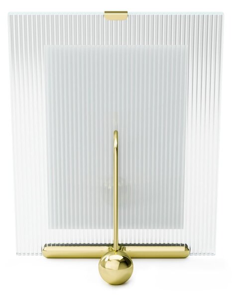 Skleněný stojací rámeček ve zlaté barvě 19x23 cm Flute – Umbra