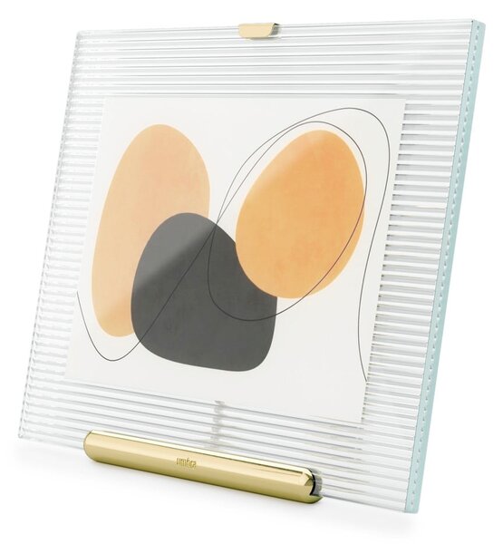 Skleněný stojací rámeček ve zlaté barvě 19x23 cm Flute – Umbra