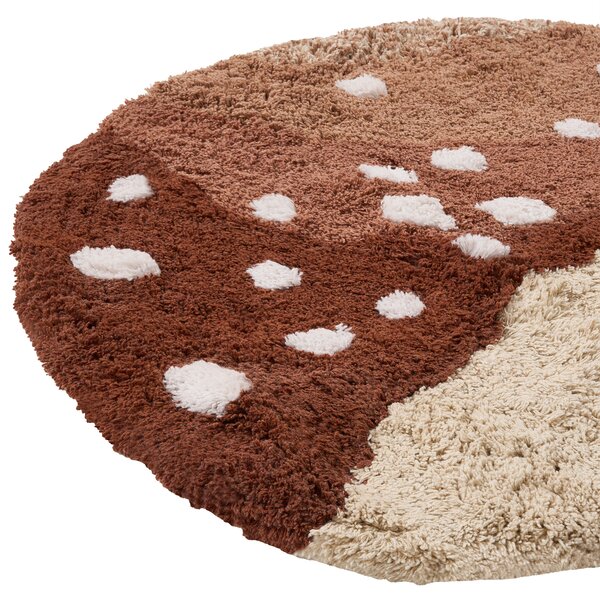 Dětský koberec TOADSTOOL Světle béžová 100 x 100 cm Bavlna