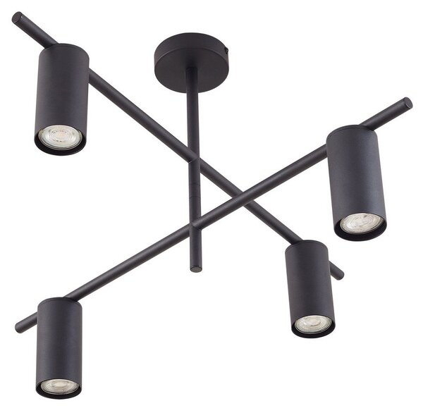 Stropní Lampa Lindby, Marilou, stmívatelné, Černá, Obývací pokoj, Kov, Moderní