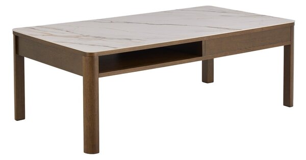 Béžový/tmavě hnědý konferenční stolek s keramickou deskou 70x130 cm Southampton – Actona