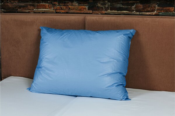 Vlněný polštář - 70 x 90 cm, Sýpkovina 100% bavlna – modrá