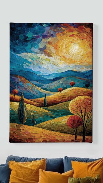 Obraz na plátně - Dotek zlaté hodinky FeelHappy.cz Velikost obrazu (šířka x výška): 30 x 40 cm