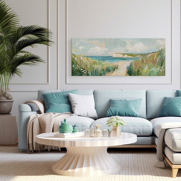 Obraz 60x150 cm Gouache Sea – Styler