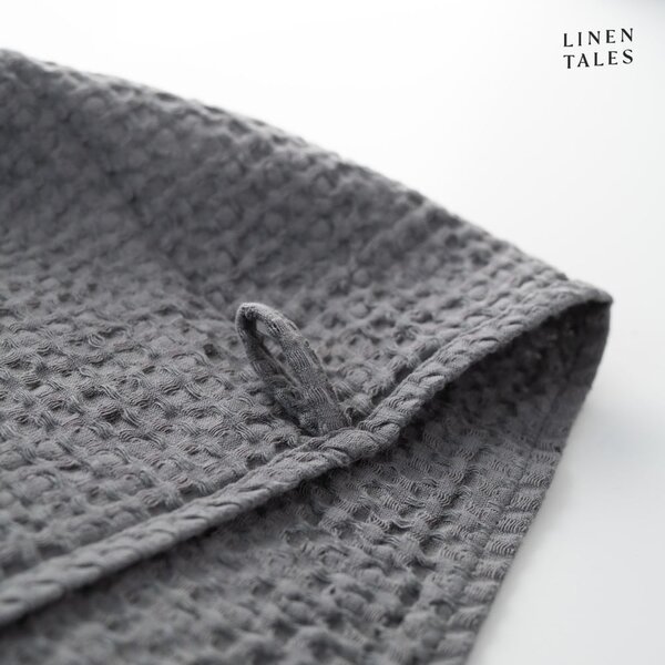 Tmavě šedé ručníky a osušky v sadě 3 ks Honeycomb – Linen Tales