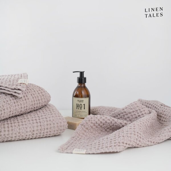 Světle růžové ručníky a osušky v sadě 3 ks Honeycomb – Linen Tales