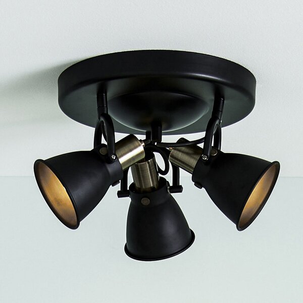 Stropní Lampa Markslöjd, Alton, stmívatelné, Černá, Obývací pokoj, Kov