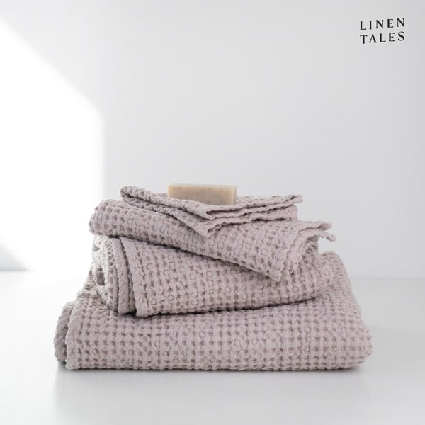 Světle růžové ručníky a osušky v sadě 3 ks Honeycomb – Linen Tales