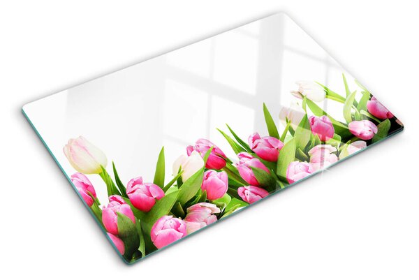 Skleněná krájecí deska Tulipány v pastelových barvách ddk-nr-wm-00006267