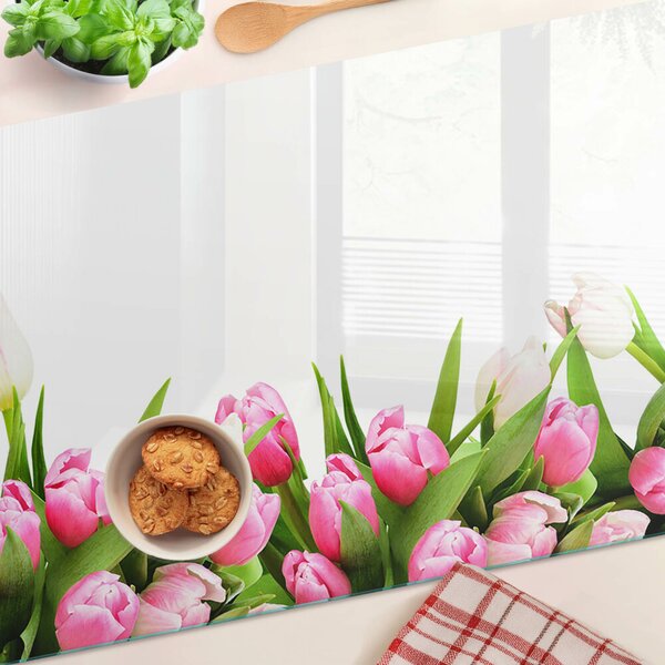 Skleněná krájecí deska Tulipány v pastelových barvách ddk-nr-wm-00006267