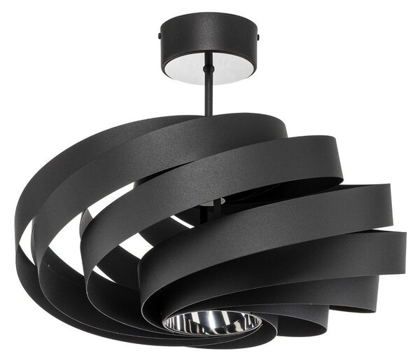 Stropní Lampa Domiluce, Vento, stmívatelné, Černá, Obývací pokoj, Kov, Moderní