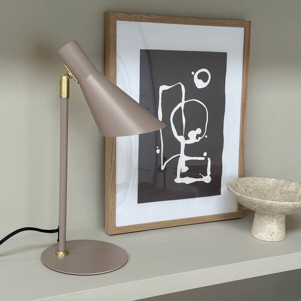 Stolní lampa Dyberg Larsen, DL12, Béžová, Obývací pokoj, Kov, Design