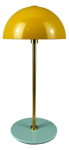 Stolní lampa Dyberg Larsen, Along, stmívatelné, Žlutá, Obývací pokoj, Kov, Skandinávský