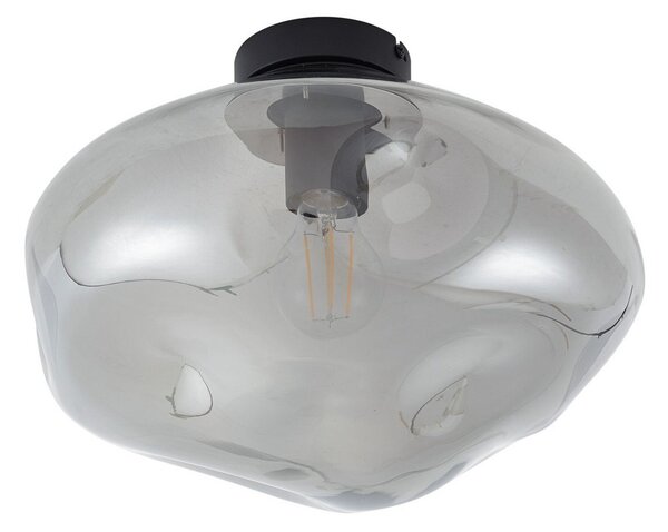 Stropní Lampa Lindby, Lelia, stmívatelné, Šedá, Jídelna, Sklo, Design