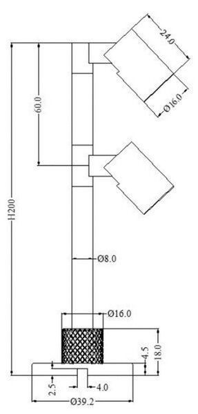 IMPR 688038 Deko-Light svítidlo do vitrín Herculis Double 6V DC 2W 3000K 185lm 200 černá