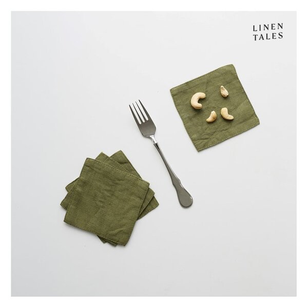 Zelené látkové podtácky v sadě 4 ks – Linen Tales