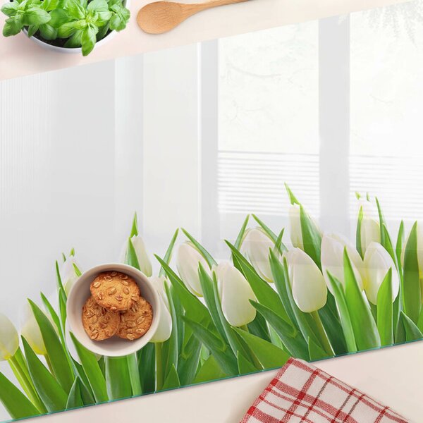 Skleněné krájecí prkénko Tulipány v zelené trávě ddk-nr-wm-00006294