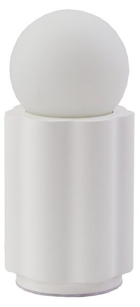 Stolní lampa Lindby, Nielson, Bílá, Obývací pokoj, Sádra / Hlína, Moderní