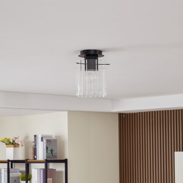 Stropní Lampa Lucande, Eirian, stmívatelné, Transparentní, Obývací pokoj, Kov, Moderní