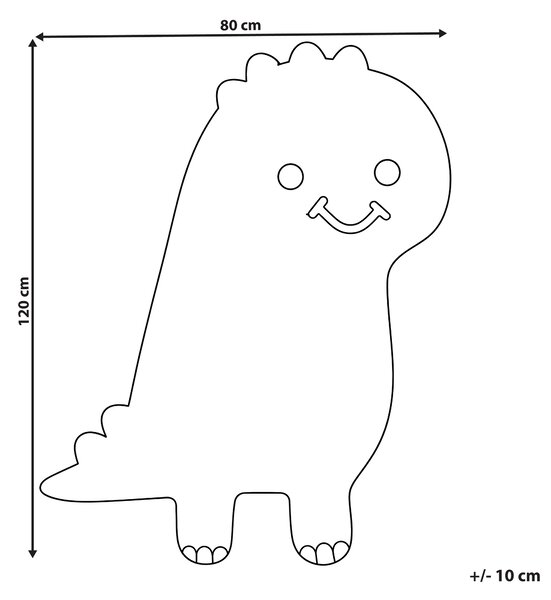Dětský koberec REXY Světle hnědá 80 x 120 cm Bavlna