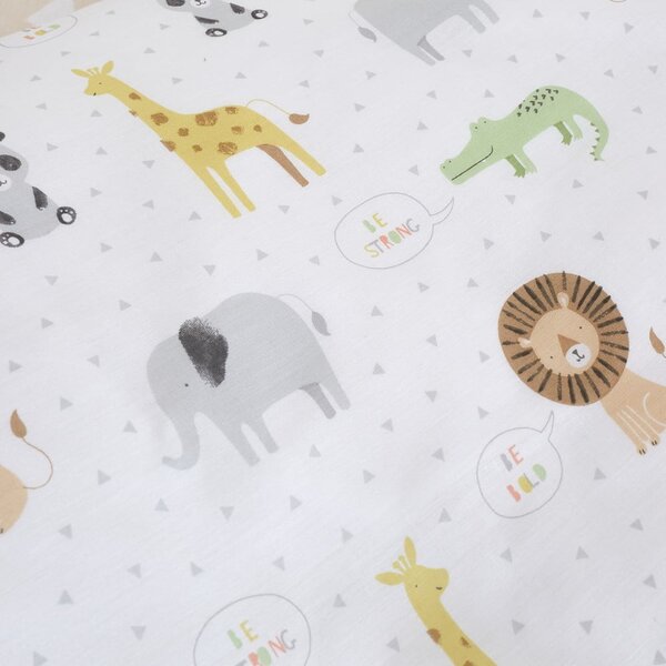 Bílý dětský závěs 2 ks 168x183 cm Roarsome Animals – Catherine Lansfield