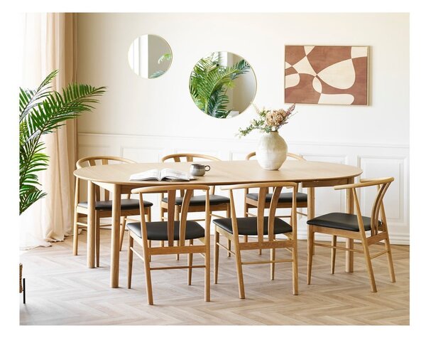 Kulatý rozkládací jídelní stůl s přídavnou deskou v dekoru dubu ø 120 cm Bundaberg – House Nordic