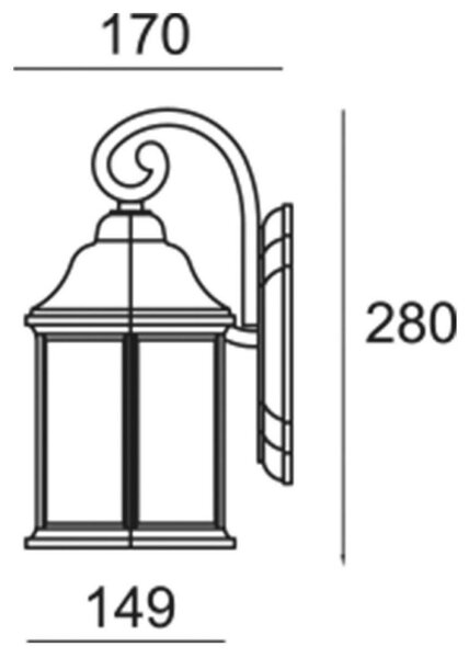 IMPR 341244 Deko-Light nástěnné přisazené svítidlo Saiph 220-240V AC/50-60Hz E27 1x max. 60,00 W 170 černá - DEKOLIGHT