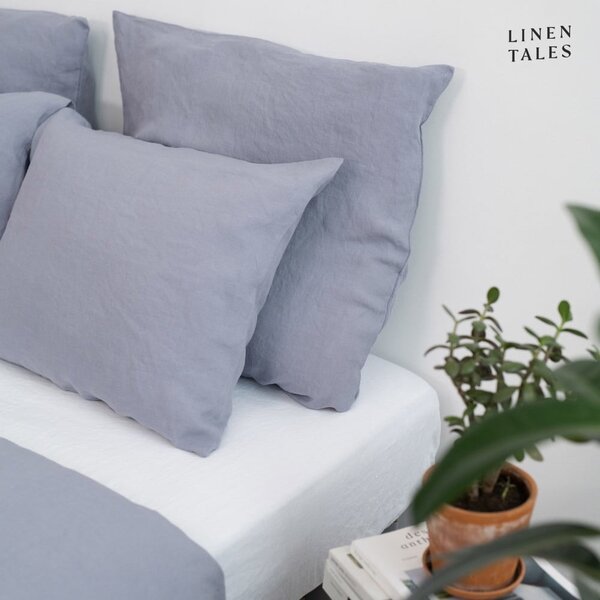 Světle šedé povlečení na dvoulůžko z konopného vlákna 200x200 cm – Linen Tales