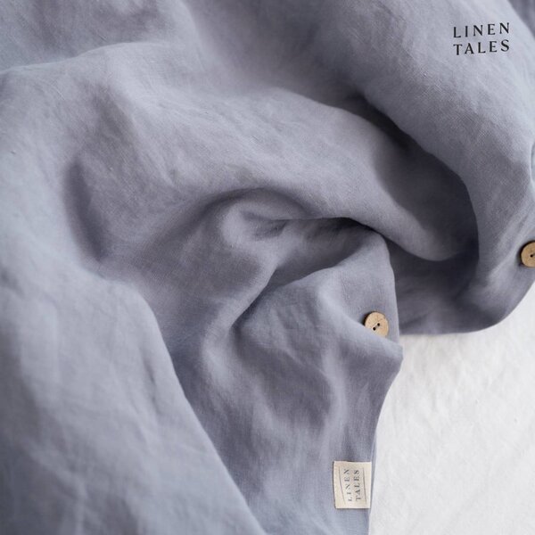 Světle šedé povlečení na dvoulůžko z konopného vlákna 200x200 cm – Linen Tales