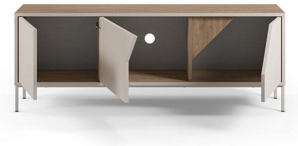 Komoda v dekoru dubu v krémovo-přírodní barvě 150x55x35 cm Lilou – Marckeric