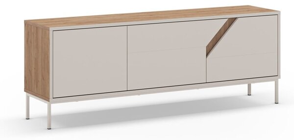Komoda v dekoru dubu v krémovo-přírodní barvě 150x55x35 cm Lilou – Marckeric