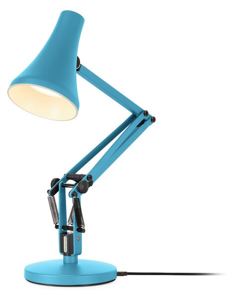 Stolní lampa Anglepoise, 90 MINI MINI VIVID, stmívatelné, Modrá, Pracovna, Kov, Industriální design