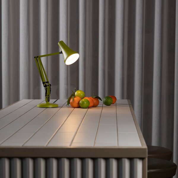 Stolní lampa Anglepoise, 90 MINI MINI VIVID, stmívatelné, Zelená, Pracovna, Kov, Industriální design