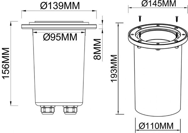 IMPR 730479 Deko-Light zemní svítidlo Pavo hranaté 220V GU10 9W stříbrné - DEKOLIGHT