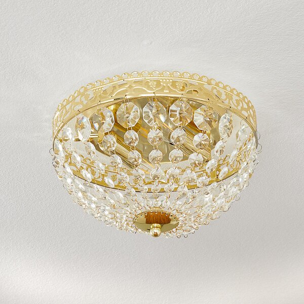 Stropní Lampa Markslöjd, Saxholm, stmívatelné, Zlatá / mosazná, Obývací pokoj, Kov, Moderní