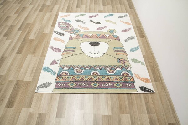 Makro Abra Dětský kusový koberec Lima G760A Medvídek Indián krémový Rozměr: 120x170 cm
