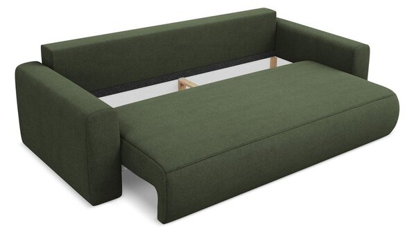 Khaki rozkládací/s úložným prostorem pohovka 238 cm Kapua – Makamii