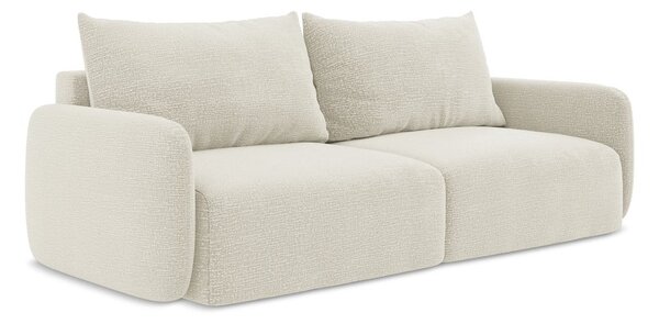 Krémová rozkládací/s úložným prostorem pohovka 238 cm Kalena – Makamii