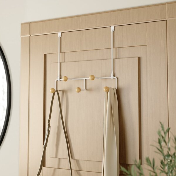 Bílý přírodní kovový věšák na dveře 39 cm Estique – Umbra
