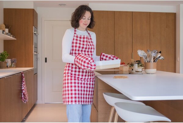 Bavlněná kuchyňská rukavice Gingham – Tiseco Home Studio