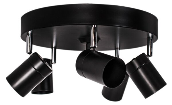 Stropní Lampa By Rydéns, Correct, stmívatelné, Černá, Obývací pokoj, Kov, Moderní