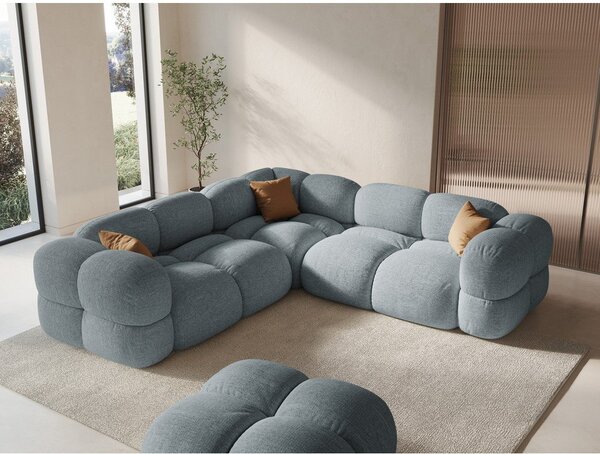 Světle modrá rohová pohovka Loretto – Cosmopolitan Design