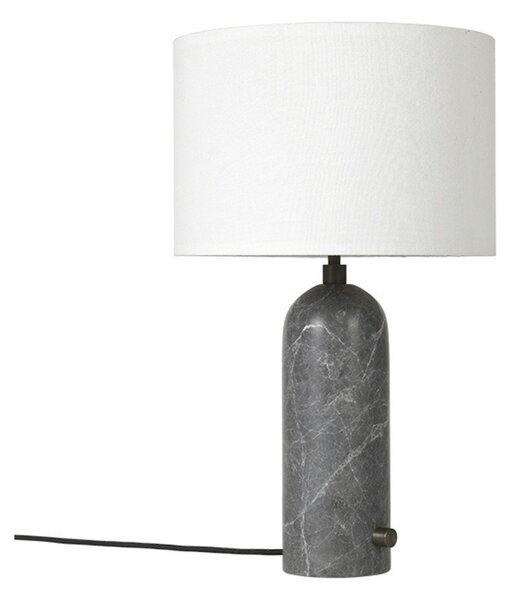 Stolní lampa GUBI, stmívatelné, Šedá, Obývací pokoj, Mramor