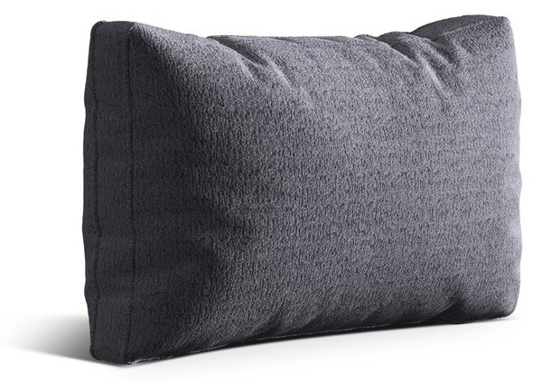Tmavě šedý polštář na gauč z textilie bouclé Kemi – Cosmopolitan Design