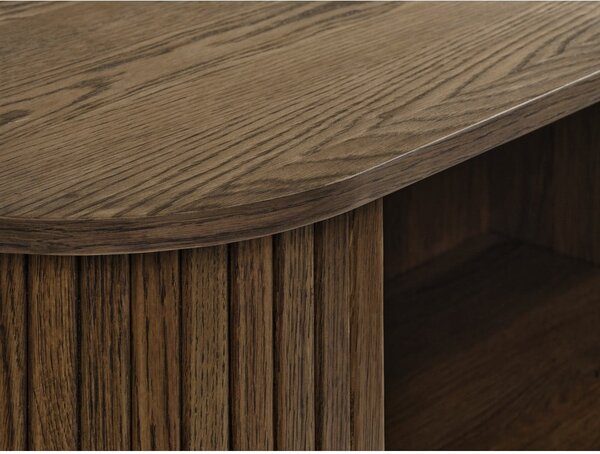 Hnědá skříňka v dekoru dubu s posuvnými dveřmi 100x118 cm Nola – Unique Furniture